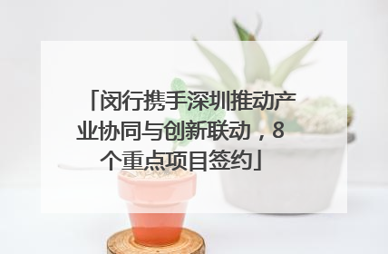闵行携手深圳推动产业协同与创新联动，8个重点项目签约