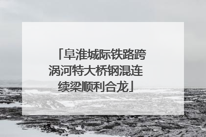 阜淮城际铁路跨涡河特大桥钢混连续梁顺利合龙