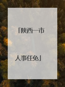 陕西一市人事任免