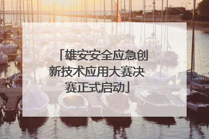 雄安安全应急创新技术应用大赛决赛正式启动