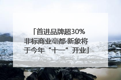 首进品牌超30% 非标商业亳都·新象将于今年“十一”开业