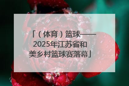 （体育）篮球——2025年江苏省和美乡村篮球赛落幕