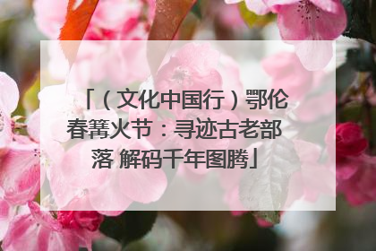 （文化中国行）鄂伦春篝火节：寻迹古老部落 解码千年图腾