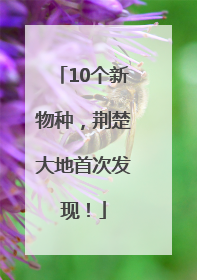 10个新物种，荆楚大地首次发现！