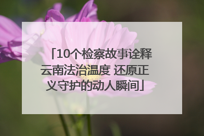 10个检察故事诠释云南法治温度 还原正义守护的动人瞬间