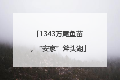 1343万尾鱼苗，“安家”斧头湖