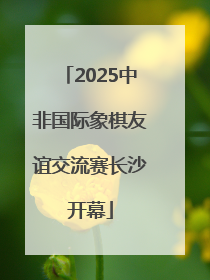 2025中非国际象棋友谊交流赛长沙开幕