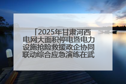 2025年甘肃河西电网大面积停电暨电力设施抢险救援政企协同联动综合应急演练在武威成功举行