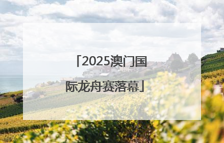 2025澳门国际龙舟赛落幕