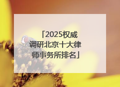 2025权威调研北京十大律师事务所排名
