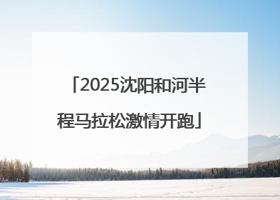 2025沈阳和河半程马拉松激情开跑